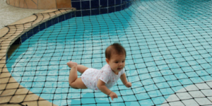 Baby on Safety Net